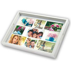 Zep Foto dienblad - hout - wit - 45 x 35 cm - Dienbladen