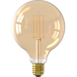 LED volglas LangFilament Globelamp 220-240V 4.5W 470lm E27 G125, Goud 2100K Dimbaar