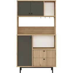 Keukenkast met 3 deuren en 2 lades - H161,2 cm