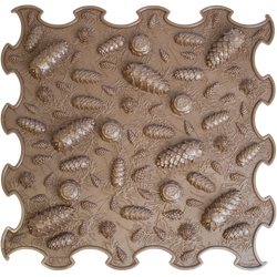 Ortoto Ortoto Sensory Massage Puzzle Mat Pinecones Donkere Chocolade 1 stuks 30x30 cm