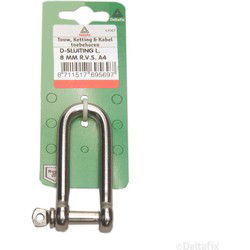 D-sluiting l-model 8mm rvs