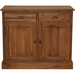 HSM Collection-Dressoir 2 Deur 2 La-100x45x85-Naturel-Teak