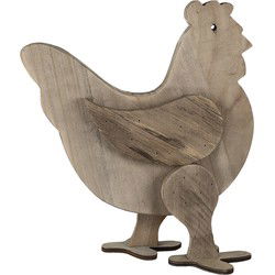 Clayre & Eef Beeld Kip 31x16x35 cm Bruin Hout