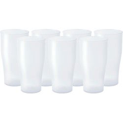 Juypal longdrink glas - 12x - wit - kunststof - 450 ml - herbruikbaar - Drinkglazen