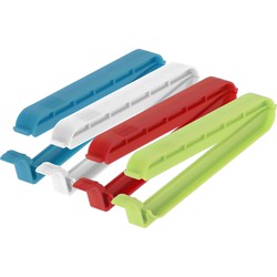 Gekleurde keuken afsluitclips/vershoudclips - 8x stuks - 10 cm - Vershoudknijpers