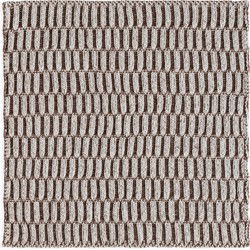 Knit Factory Vaatdoek Block - Ecru/Chocolate - 27x27 cm