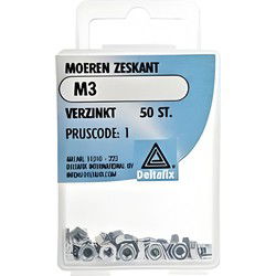 Moer zeskant m3 verz 50st