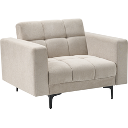 ALNES - Fauteuil - Beige - Polyester