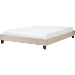 Beliani ROANNE - Tweepersoonsbed-Beige-Polyester