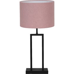 Tafellamp Shiva/Livigno - Zwart/Roze - Ø30x62cm
