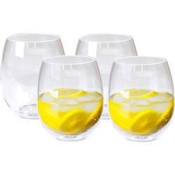 Depa Drinkglazen - 4x - transparant - onbreekbaar - 390 ml - Drinkglazen