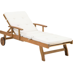 JAVA  - Strandstoel - Lichte houtkleur/Creme - Acaciahout