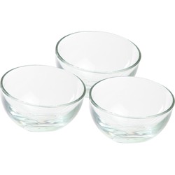 Set van 12x stuks ijs/sorbet coupes van glas 130 ml - IJscoupes