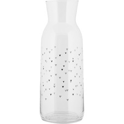 Clayre & Eef Karaf 1000 ml Transparant Glas Hartjes