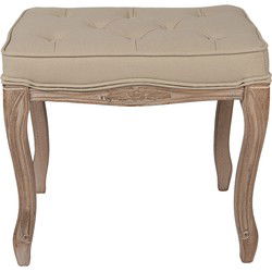 Clayre & Eef Krukje 50x36x47 cm Bruin Beige Hout Textiel