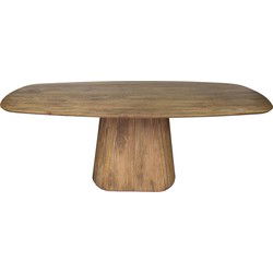 Eettafel Naturel Mangohout Ovaal - 215x105x77cm - Wave