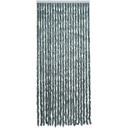 Lichtgrijs polyester stroken vliegen/insecten gordijn 93 x 210 cm - Vliegengordijnen