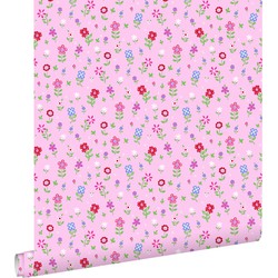 ESTAhome behang bloemen roze - 53 cm x 10,05 m - 137318