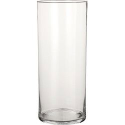 Mica Decorations Vaas - cilinder - glas - 19 x 48 cm - Bloemenvaas - Vazen