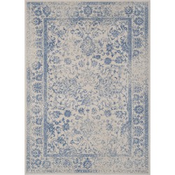 Safavieh Distressed Vintage Indoor Woven Area Rug, Adirondack Collection, ADR109, in Ivory & Light Blue, 155 X 229 cm