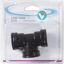 T-part met screw 3/4 Inch vijveraccesoires
