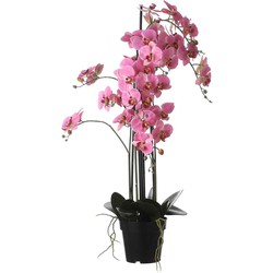 Mica Decorations Phalaenopsis Kunstplant - H97 x Ø19 cm - Pot - Roze