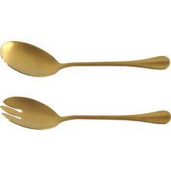 Sla bestek/couvert - goud - 21,5 cm - 2-delig - RVS - slabestek - Slabestek