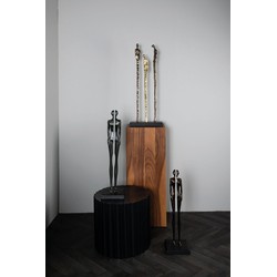 PTMD Decoratieve object Figuur Ilsee - 18x18x62 cm - Metaal - Zilver