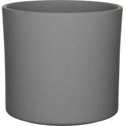 Mica Decorations era ronde bloempot grijs mat maat in cm: 26 x 28