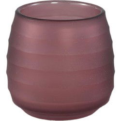PTMD Windlicht Nadah - 11x11x11 cm - Glas - Roze