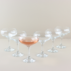 OTIX Champagnecoupe Glazen - 6 Stuks - Glas - Champagneglazen - Pornstar Martini Glazen - Cocktailglazen