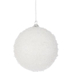 1x Sneeuwballen voor in de kerstboom 8 cm - Kerstbal