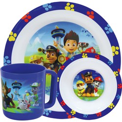 Kinder ontbijt set Paw Patrol 3-delig van kunststof - Kinderservies