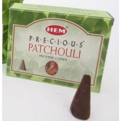 Wierook kegeltjes in huisgeur Patchouli - 10x kleine kegeltjes - Wierookstokjes