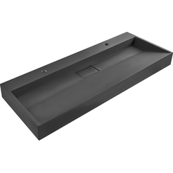Beliani QUENKO - Wastafel-Zwart-Mineraalgietwerk