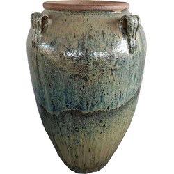 PTMD Bloempot Lisie - 68x68x117 cm - Keramiek - Blauw