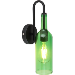 Wandlamp glas in flesoptiek | Groen | E27 | Restaurantverlichting | Bedrijvenverlichting