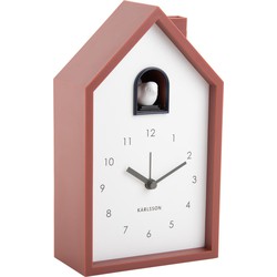 Wekker Modern Cuckoo - Rood - 12x6x20cm