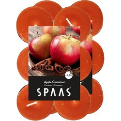 24x Theelichten appel/kaneel geurkaarsen Apple Cinnamon 4,5 branduren - geurkaarsen