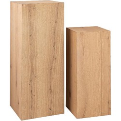 PTMD Zuilen Chevar  - 45x45x120 cm - Hout - Naturel - Set van 2