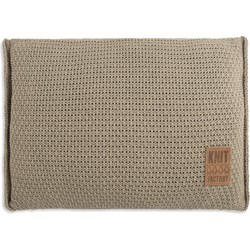 Knit Factory Jesse Sierkussen - Olive - 60x40 cm - Inclusief kussenvulling