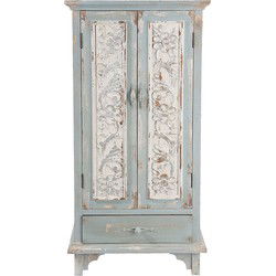 Clayre & Eef Kast 67x38x143 cm Groen Hout