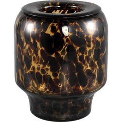 PTMD Vika Vaas - 20 x 20 x 24 cm  - Glas - Bruin