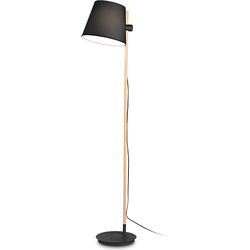 Ideal Lux - Axel - Vloerlamp - Hout - E27 - Zwart