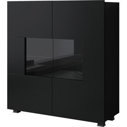 Meubella Dressoir Calgary - Mat Zwart - 100 cm