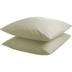 DoubleDry Kussensloop 2 stuks - 100% natuurlijk katoen - 2x 60x70 - ecru