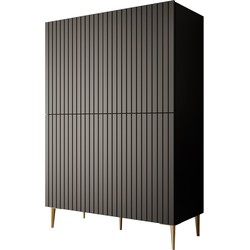 Meubella - Opbergkast King - Mat Zwart - 100 cm