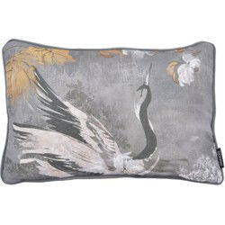 Jacquard Velvet Swan Long | 30 x 50 cm | Kussenhoes | Velvet/Polyester