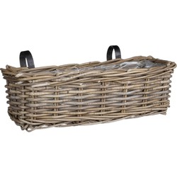 Mica Decorations Marcia Mand - 46x19x15 cm - Rotan - Grijs