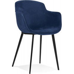 Stoel met armleuningen ARMADA 59x54x80 cm Blauw